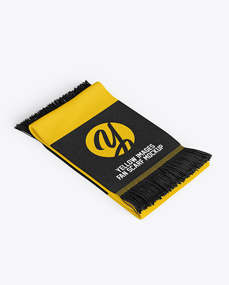 Fan Scarf Mockup In Apparel Mockups On Yellow Images Object Mockups