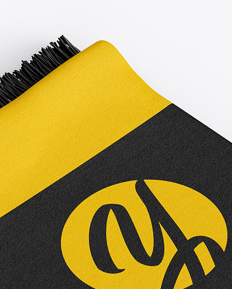 Fan Scarf Mockup In Apparel Mockups On Yellow Images Object Mockups