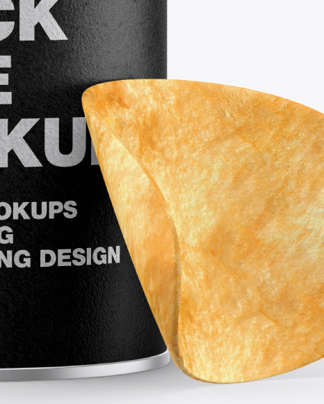 Download Kraft Snack Tube W Chips Transparent Cap Mockup In Tube Mockups On Yellow Images Object Mockups PSD Mockup Templates