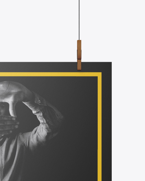 Matte A3 Poster Mockup PSD #5