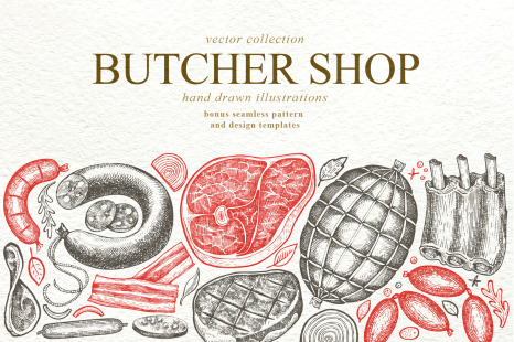 Butcher Shop Vector Collection
