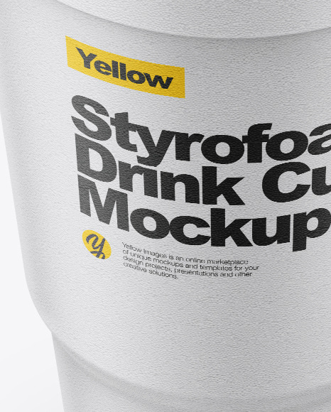 Download Styrofoam Cup With Cola Splash In Cup Bowl Mockups On Yellow Images Object Mockups PSD Mockup Templates