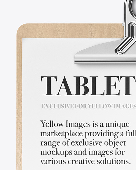 Download Wooden Tablet With Paper Mockup In Stationery Mockups On Yellow Images Object Mockups Yellowimages Mockups