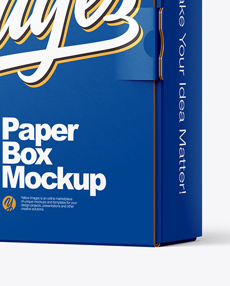 Download Paper Box Mockup In Box Mockups On Yellow Images Object Mockups