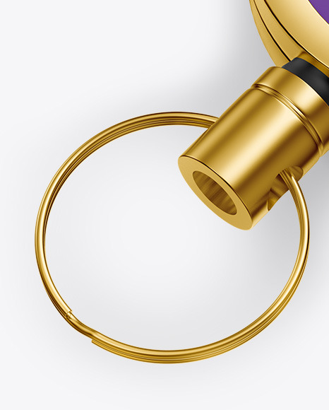 Keyring Mockup   Half Side View PSD #1