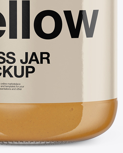 Download Glass Jar With Peanut Butter Mockup Front View In Jar Mockups On Yellow Images Object Mockups PSD Mockup Templates