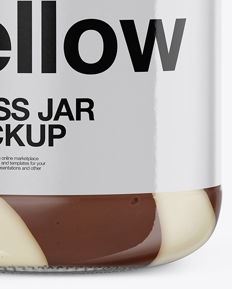 Download Glass Jar With Mixed Spread Mockup Front View In Jar Mockups On Yellow Images Object Mockups PSD Mockup Templates