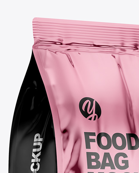 Metallic Food Bag Mockup PSD #2