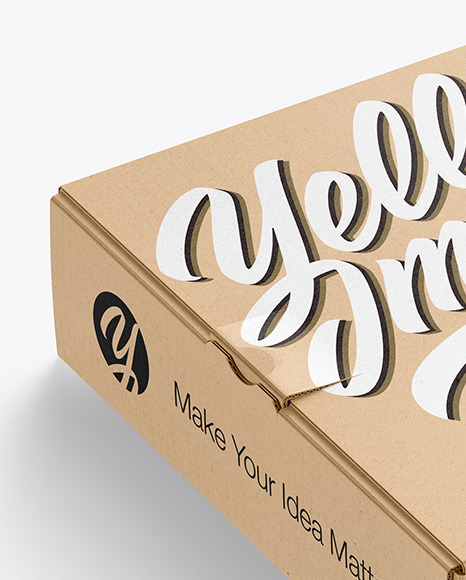 Download Kraft Paper Box Mockup In Box Mockups On Yellow Images Object Mockups Yellowimages Mockups