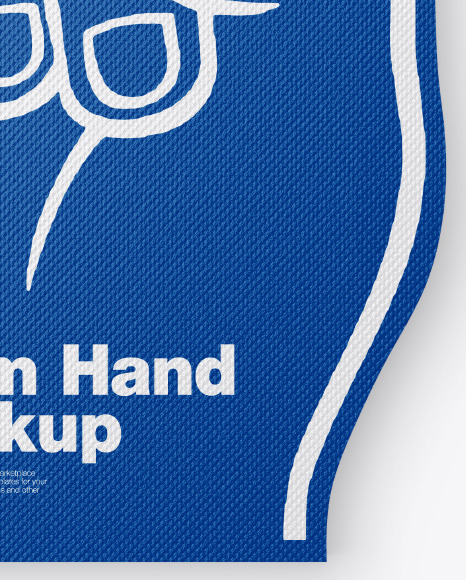 Download Fabric Sports Fan Foam Hand Mockup In Outdoor Advertising Mockups On Yellow Images Object Mockups