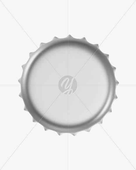 Matte Metallic Bottle Cap Mockup In Bottle Mockups On Yellow Images Object Mockups