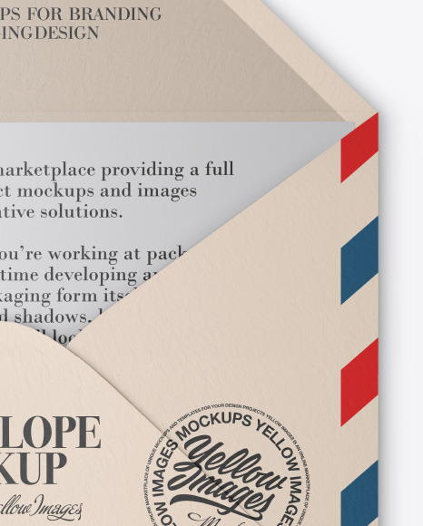 Textured Envelope w  Postcard Mockup PSD #5