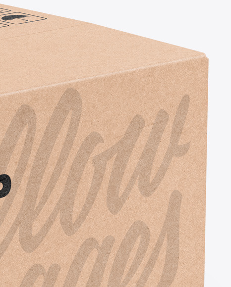 Kraft Box Mockup PSD #1