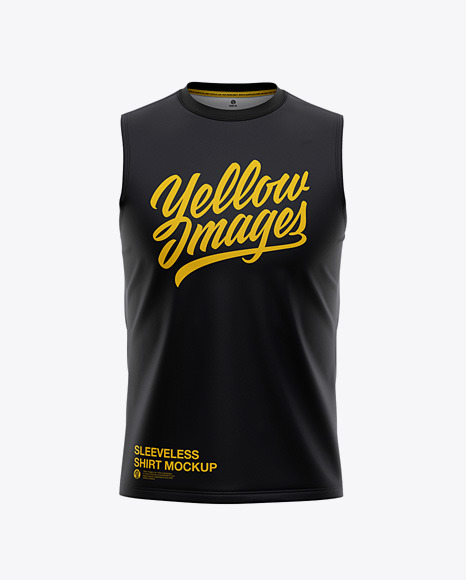 Download Men's Sleeveless Shirt Mockup - Front View Of Muscle Shirt ...