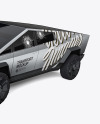 Electric Pickup Truck Mockup - Left Half Sid View