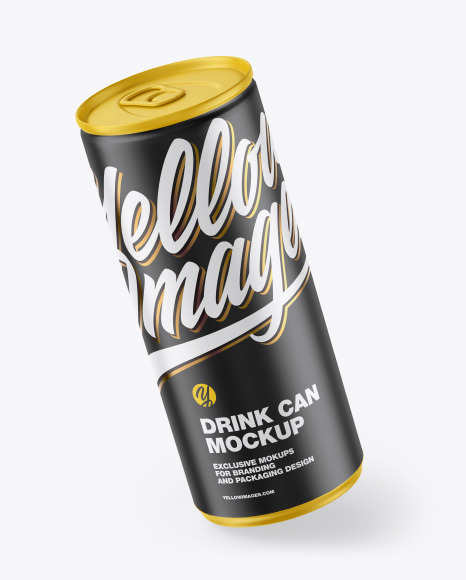 Matte Drink Can Mockup PSD #2