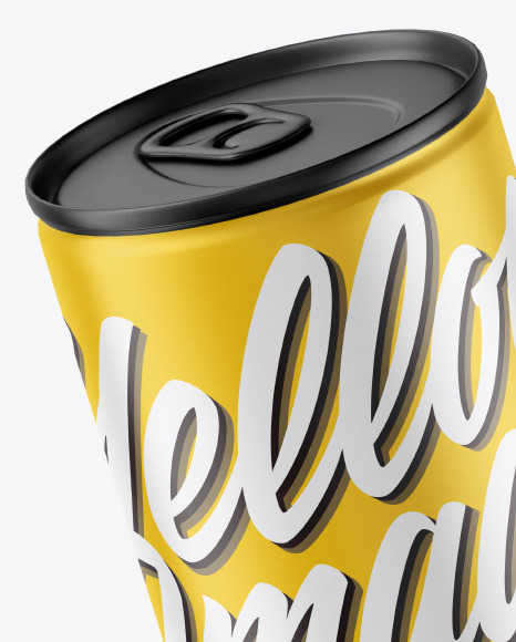 Matte Drink Can Mockup PSD #1