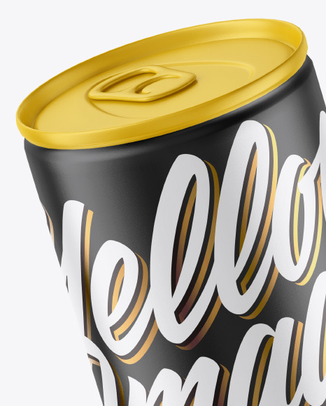 Matte Drink Can Mockup PSD #6
