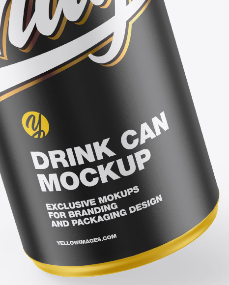 Matte Drink Can Mockup PSD #5