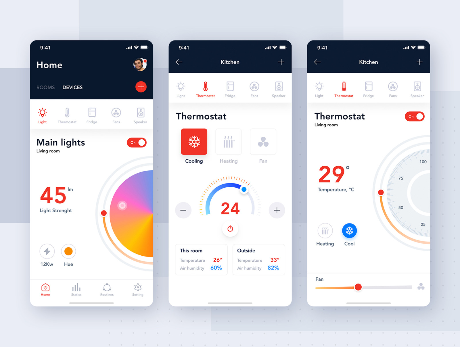 Mi Home Smart Home Ui Kit In Ux Ui Kits On Yellow Images Creative Store