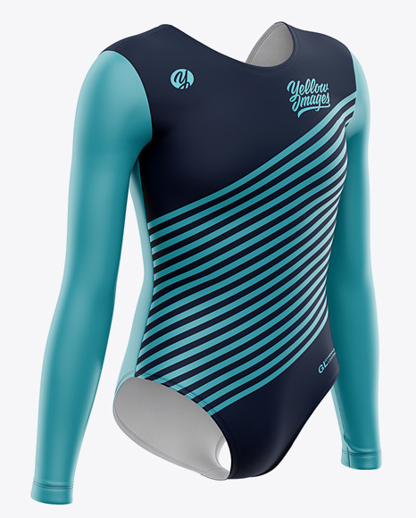 Download Long Sleeve Gymnastics Leotard Mockup - Front Half Side ...