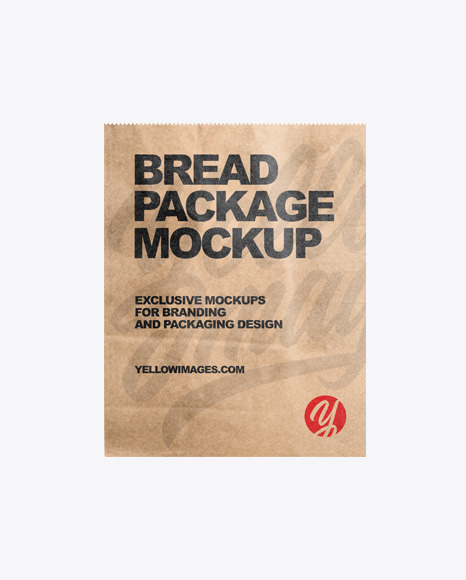 Download Kraft Bag With Bread Mockup In Packaging Mockups On Yellow Images Object Mockups Yellowimages Mockups