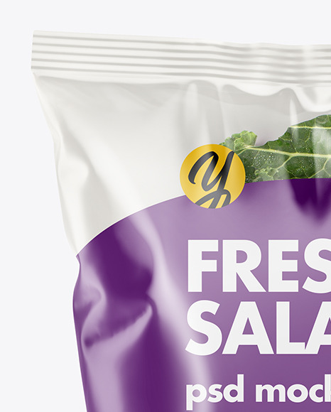 Download Plastic Bag With Salad Kit Mockup In Bag Sack Mockups On Yellow Images Object Mockups