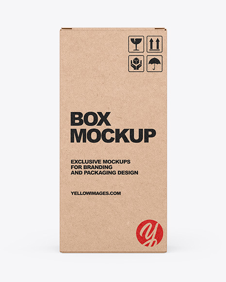 Kraft Box Mockup PSD #2