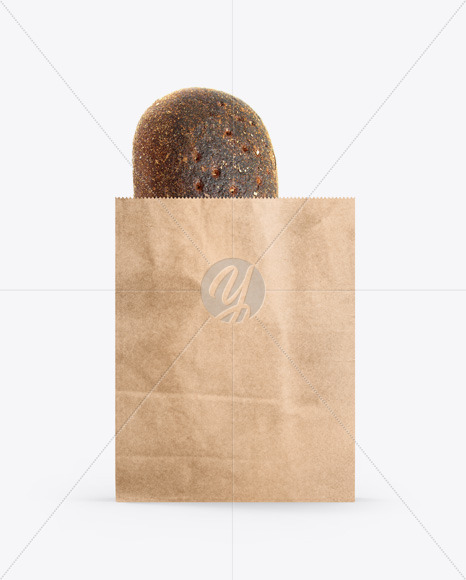 Download Kraft Bag With Bread Mockup In Bag Sack Mockups On Yellow Images Object Mockups