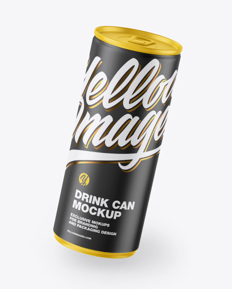 Matte Drink Can Mockup PSD #2