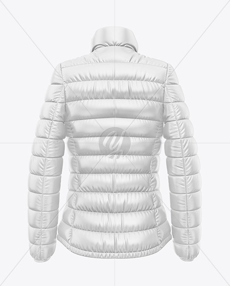 Metalic Women S Down Jacket Mockup In Apparel Mockups On Yellow Images Object Mockups