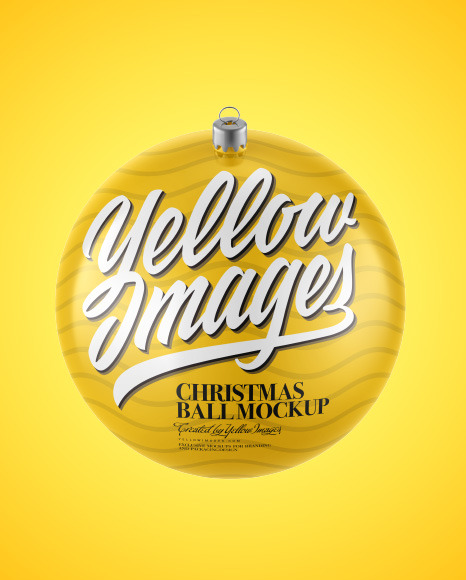 Glossy Christmas Ball Mockup PSD #2