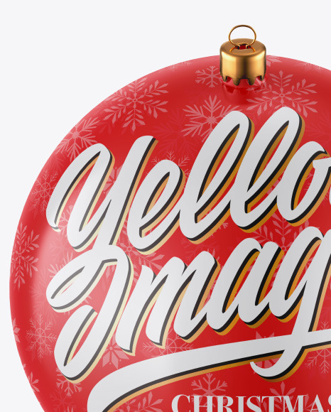 Glossy Christmas Ball Mockup PSD #1