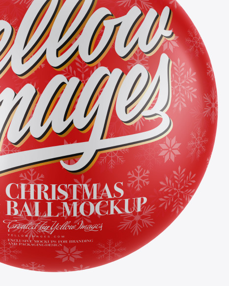 Glossy Christmas Ball Mockup PSD #6