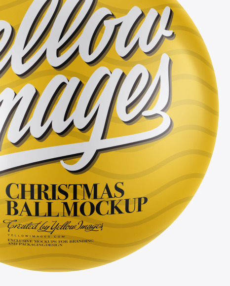 Download Glossy Christmas Ball Mockup In Object Mockups On Yellow Images Object Mockups