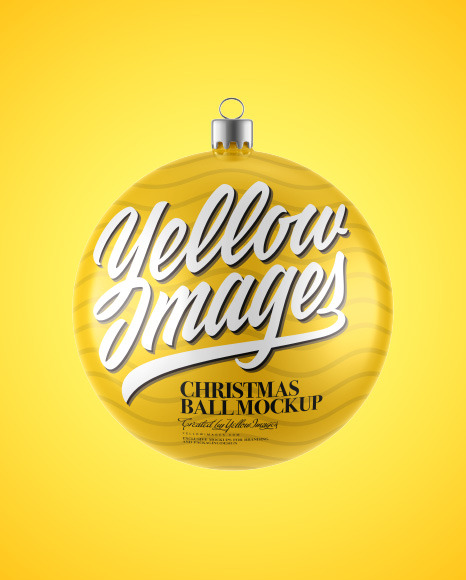 Glossy Christmas Ball Mockup PSD #2