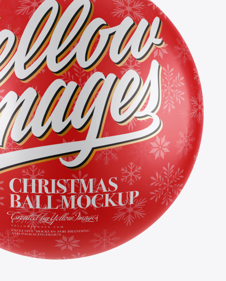 Glossy Christmas Ball Mockup PSD #6