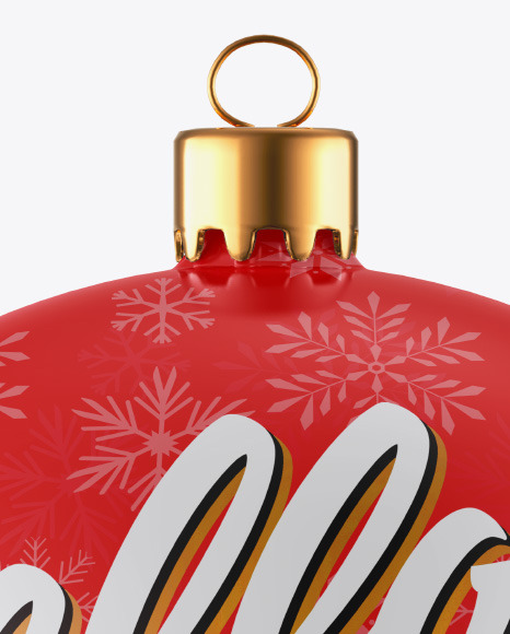 Download Glossy Christmas Ball Mockup In Indoor Advertising Mockups On Yellow Images Object Mockups Yellowimages Mockups