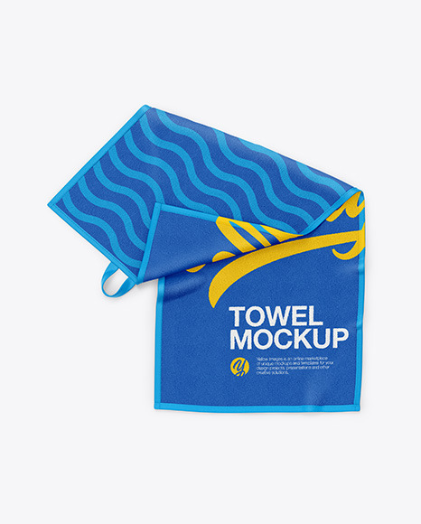 Folded Beach Towel Mockup PSD #2