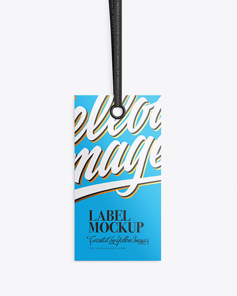 Glossy Label Mockup PSD #6