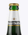 Green Glass Dark Beer Bottle Mockup