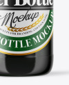 Green Glass Dark Beer Bottle Mockup