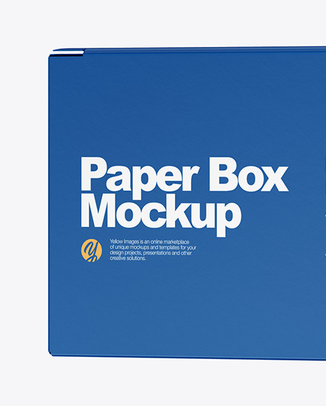 Paper Box Mockup In Box Mockups On Yellow Images Object Mockups