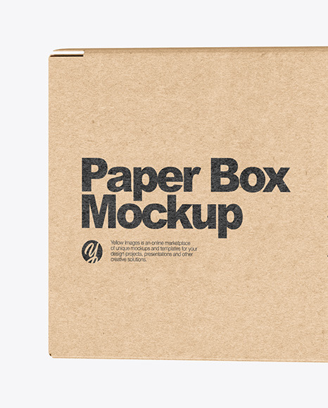 Kraft Paper Box Mockup PSD #2