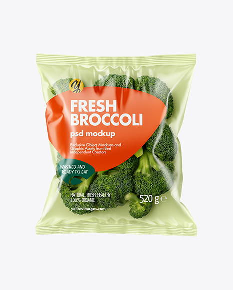 Download Plastic Bag With Broccoli Mockup in Bag & Sack Mockups on Yellow Images Object Mockups