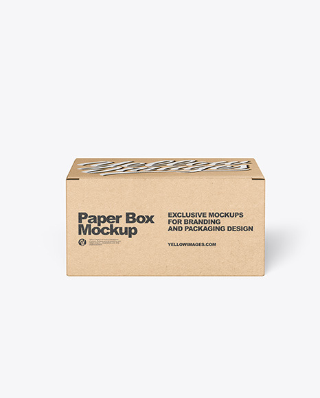 Download Kraft Paper Box Mockup In Box Mockups On Yellow Images Object Mockups