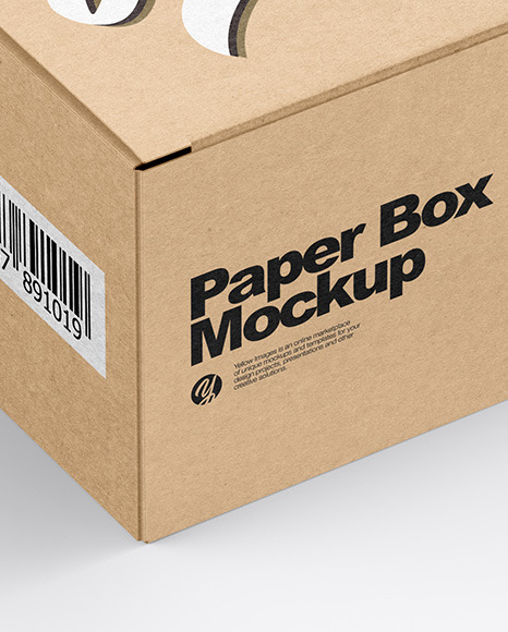 Download Kraft Paper Box Mockup In Box Mockups On Yellow Images Object Mockups