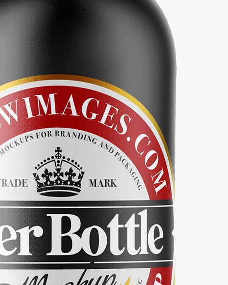 Ceramic Beer Bottle Mockup PSD #1