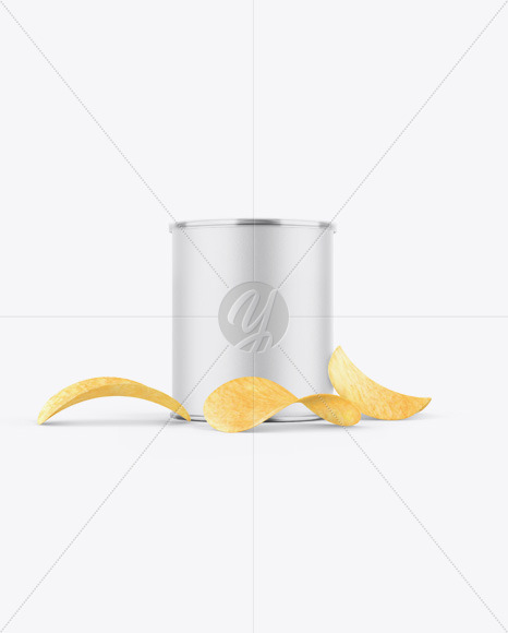 Paper Snack Tube W Chips Mockup In Tube Mockups On Yellow Images Object Mockups