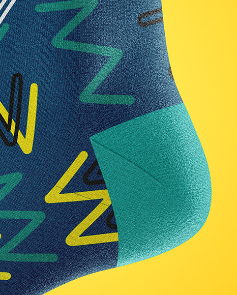 Download Sock Mockup In Apparel Mockups On Yellow Images Object Mockups